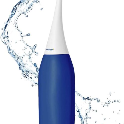 HappyPo The Original Butt Shower - Portable Bidet - The Easy-Bidet 2.0 Replaces Wet Wipes and Shower Toilet - Portable Bum Spray for Travel - Dark Blue