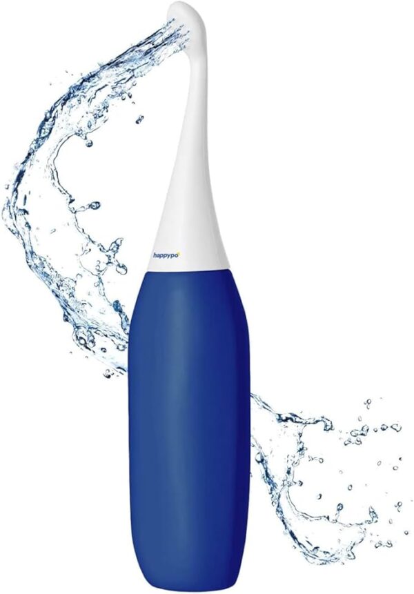 HappyPo The Original Butt Shower - Portable Bidet - The Easy-Bidet 2.0 Replaces Wet Wipes and Shower Toilet - Portable Bum Spray for Travel - Dark Blue HappyPo The Original Butt Shower - Portable Bidet - The Easy-Bidet 2.0 Replaces Wet Wipes and Shower Toilet - Portable Bum Spray for Travel - Dark Blue