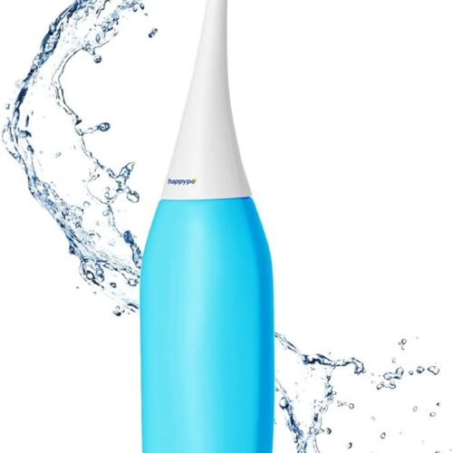 The Original HAPPYPO Butt Shower - Portable Bidet for Travel - Known from German Shark Tank - The Easy-Bidet 2.0 Replaces Wet Wipes (Color: Light Blue)